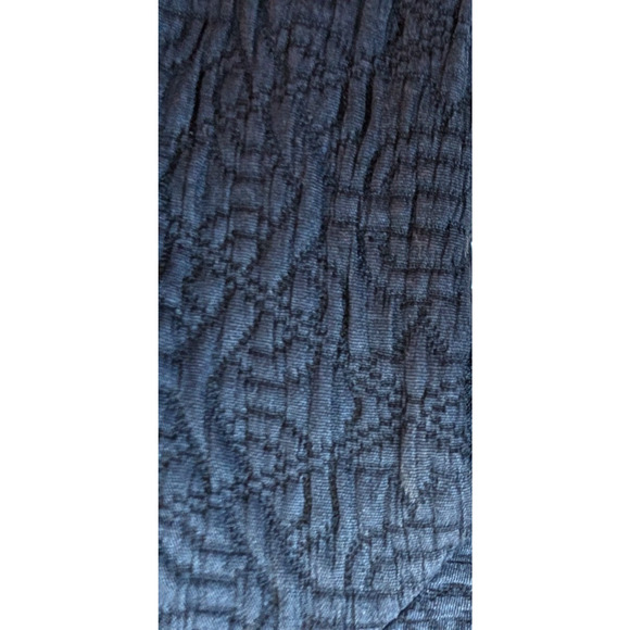 Avec Les Filles Anthropologie Blue Quilted Textured Boho Bomber Jacket Large - Picture 9 of 10